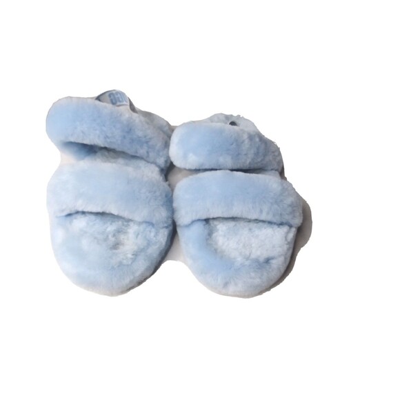 UGG Fluff  Oh Yeah Slides Sandals Women’s Size 5 Light Baby Blue Straps - Picture 4 of 7